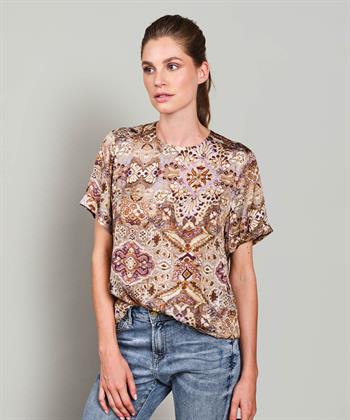 Summum top met ornamentprint