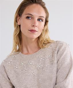 Summum trui 3D bloemen strass