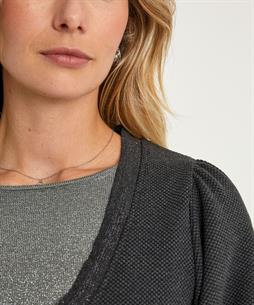 Summum vest wafelstructuur lurex