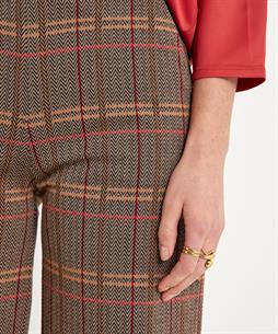 Summum wide leg broek ruit