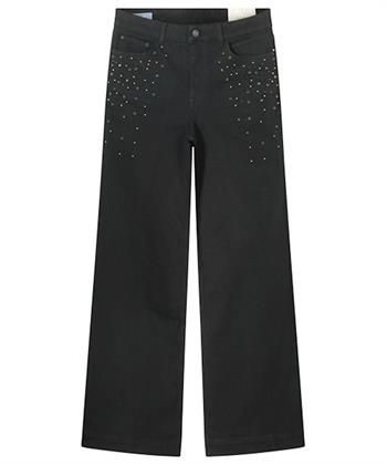 Summum wide leg jeans met studs Alya