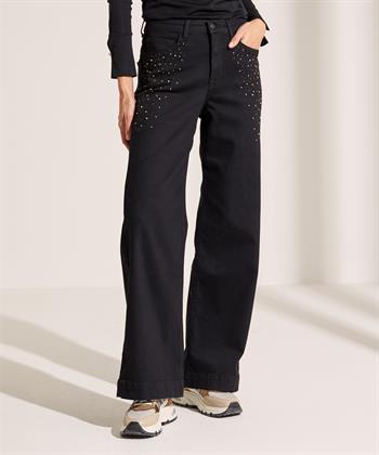 Summum wide leg jeans met studs Alya