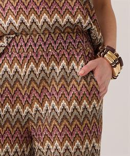 Summum wide leg zigzag broek