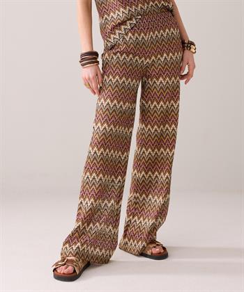 Summum wide leg zigzag broek
