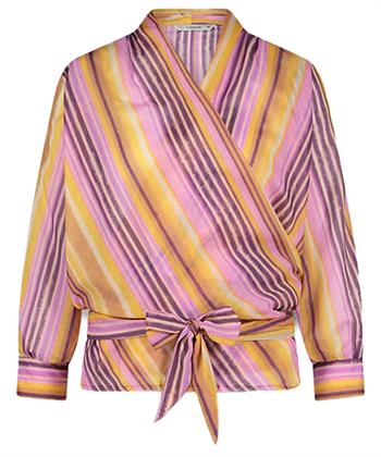 Summum wikkel blouse strepen