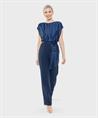 Swing jumpsuit satijn strikceintuur