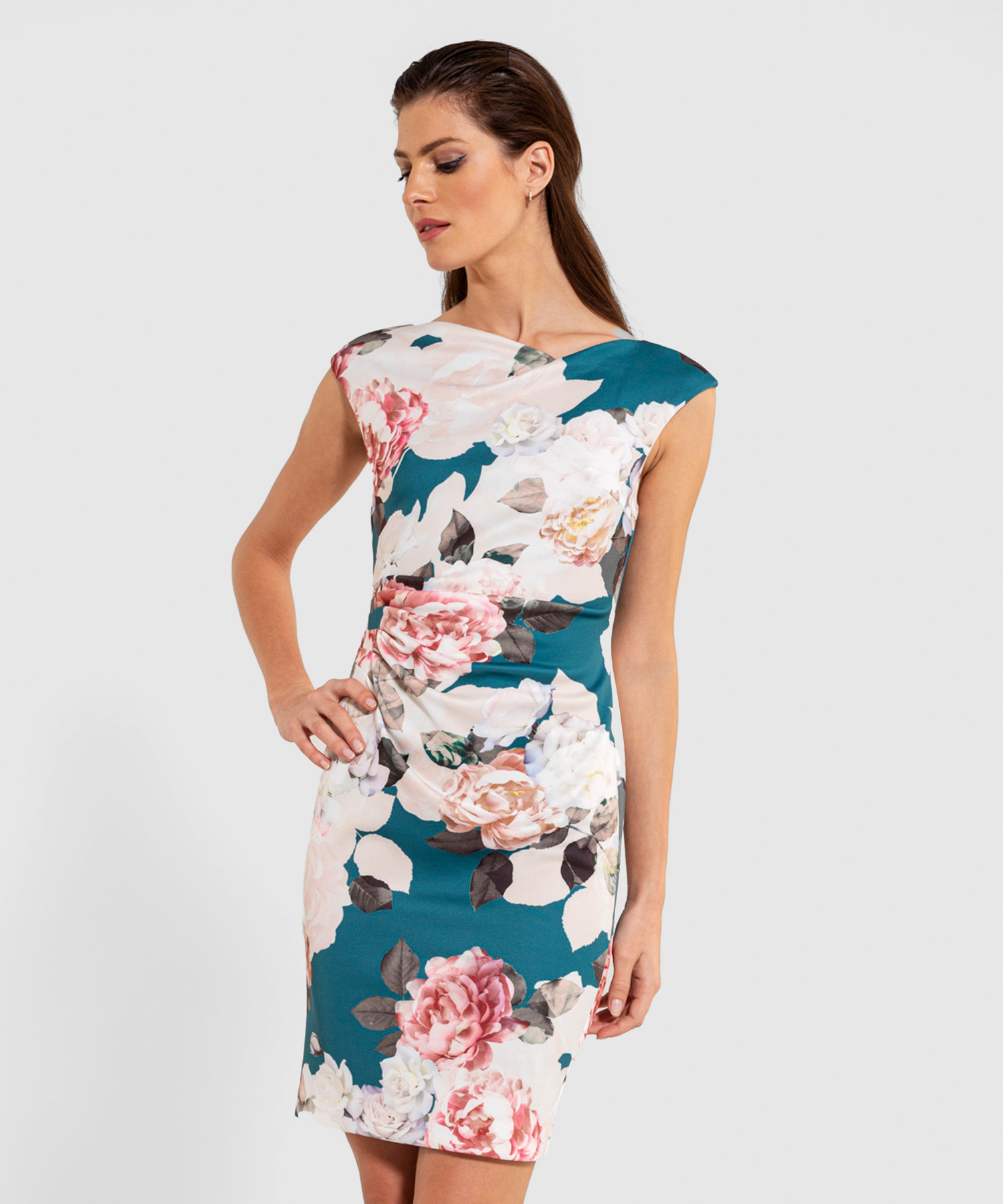 Swing jurk rozenprint