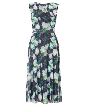Swing mesh jurk tulp