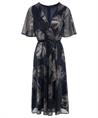 Swing overslagjurk lurex flowers