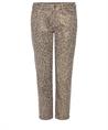 TONI cropped broek panterprint metallic Ella