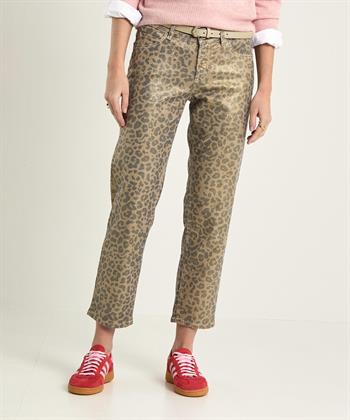 TONI cropped broek panterprint metallic Ella