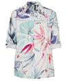 TONI linnenmix blouse bloemen Clay
