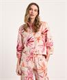 TONI linnenmix blouse bloemen Clay