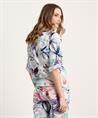 TONI linnenmix blouse bloemen Clay