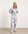 TONI linnenmix blouse bloemen Clay
