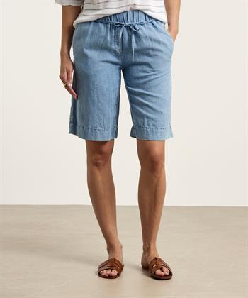 TONI linnenmix korte broek ceintuur Pia