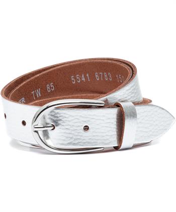Vanzetti leren riem metallic