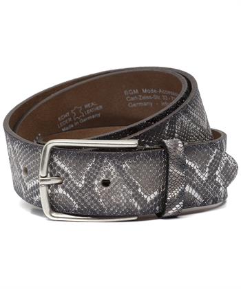Vanzetti leren riem slangenprint
