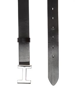 Vanzetti leren riem zilverkleurige H-gesp