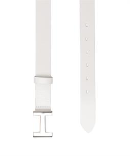 Vanzetti leren riem zilverkleurige H-gesp