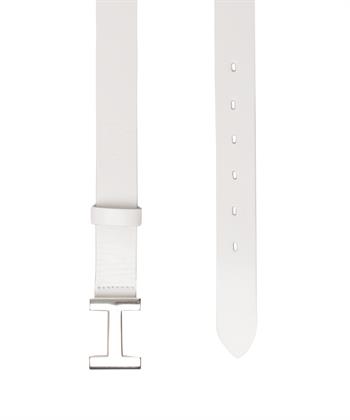 Vanzetti leren riem zilverkleurige H-gesp