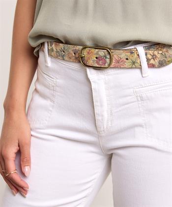 Vanzetti riem bloemen metallic