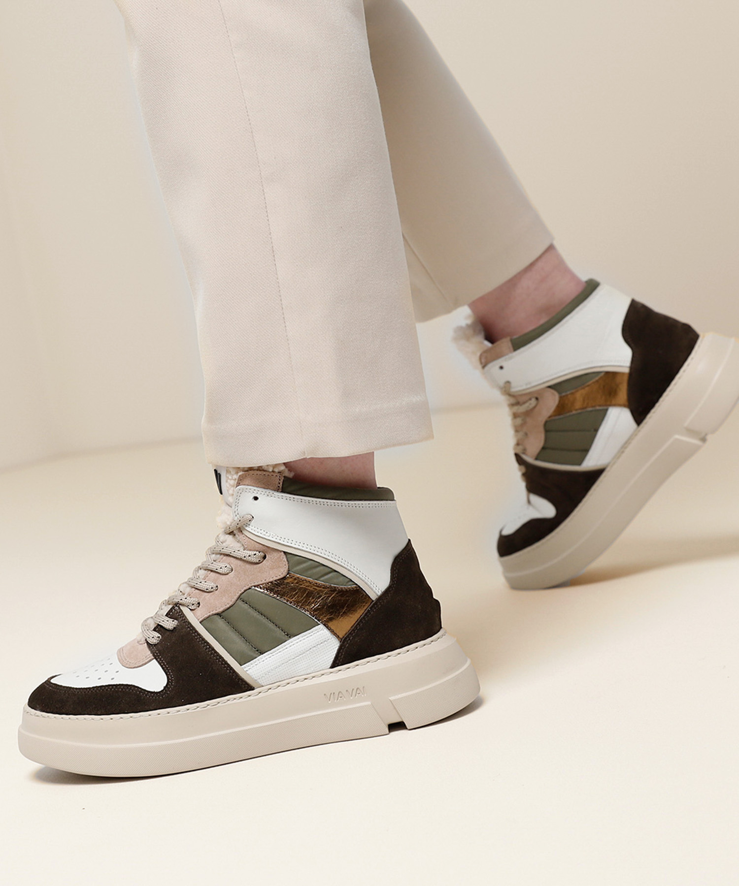 VIA VAI hoge sneaker Blue Matt BeOne