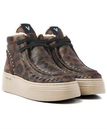 VIA VAI hoge sneaker panter fun fur Isa Callum