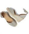 VIA VAI leren espadrille Flora Braid