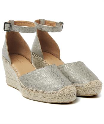 VIA VAI leren espadrille Flora Braid