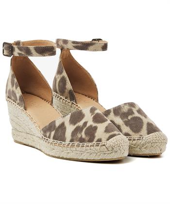 VIA VAI leren espadrille Flora Braid