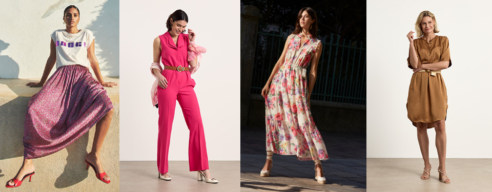 Vrouwelijke looks, damesjurken, feminien